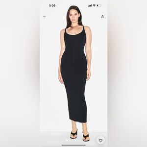 SKIMS Black Strapless Dress